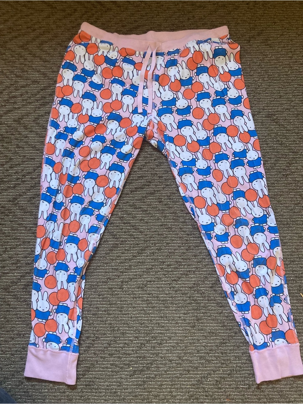 Hanna Andersson Miffy Pajama Bottom joggers organic cotton XL